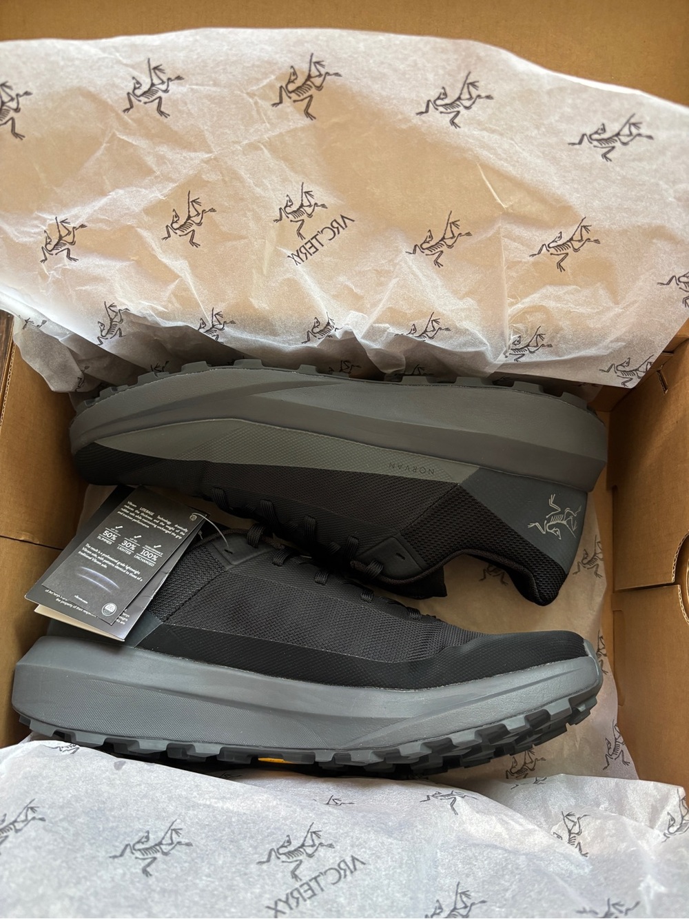Arc'teryx Men's Black and Dark Gray Trail Sneakers